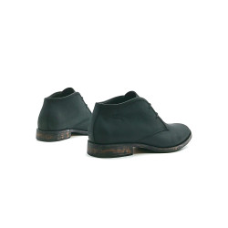 Chavo negro mate zapatos de cuero hechos a mano - Cooperative Handmade