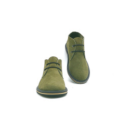 Chavo Pierrot ganuzon verde detalles negro beige zapatos de cuero hechos a mano - Cooperative Handmade