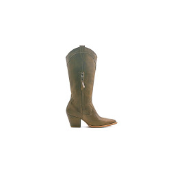 Pour Nina Tall cerato camel botas de cuero hechas a mano - Cooperative Handmade