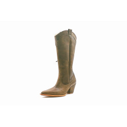 Pour Nina Tall cerato camel botas de cuero hechas a mano - Cooperative Handmade