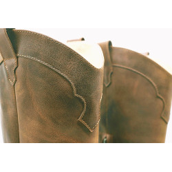 Pour Nina Tall cerato camel botas de cuero hechas a mano - Cooperative Handmade