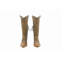 Pour Nina Tall cerato camel botas de cuero hechas a mano - Cooperative Handmade