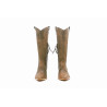 Pour Nina Tall cerato camel botas de cuero hechas a mano - Cooperative Handmade