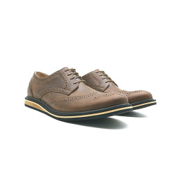 Borges Tavo cerato camel detalles negro beige zapatos de cuero hechos a mano - Cooperative Handmade