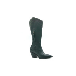 Pour Nina Tall napa negro botas de cuero hechas a mano - Cooperative Handmade