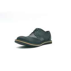 Borges Tavo negro graso mate napa negro zapatos de cuero hechos a mano - Cooperative Handmade