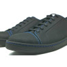 Baires negro mate graso detalles azul zapatillas de cuero hechas a mano - Cooperative Handmade