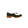 Chloe negro mate graso napa blanco zapatos de cuero hechos a mano - Cooperative Handmade