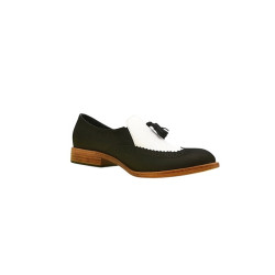 Chloe negro mate graso napa blanco zapatos de cuero hechos a mano - Cooperative Handmade