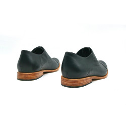 Satie napa negro beige zapatos de cuero hecho a mano - Cooperative Handmade