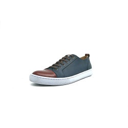 Baires azul graso ranger rojo blanco zapatillas de cuero hechas a mano - Cooperative Handmade