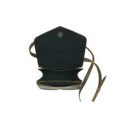 Postina verde olivo graso bolso de mano hombro de cuero hecho a mano - Cooperative Handmade