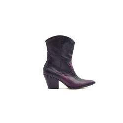 Pour Nina morado botas de cuero hechas a mano - Cooperative Handmade