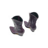 Pour Nina morado botas de cuero hechas a mano - Cooperative Handmade