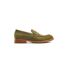 Otto verde olivo graso mocasines de cuero hechos a mano - Cooperative Handmade