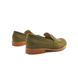 Otto verde olivo graso mocasines de cuero hechos a mano - Cooperative Handmade