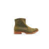 LA69 verde olivo graso botines de cuero botines hechos a mano - Cooperative Handmade