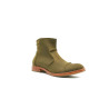 LA69 verde olivo graso botines de cuero botines hechos a mano - Cooperative Handmade
