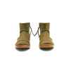 LA69 verde olivo graso botines de cuero botines hechos a mano - Cooperative Handmade