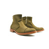 LA69 verde olivo graso botines de cuero botines hechos a mano - Cooperative Handmade