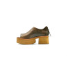 Mica cerato camel sandalias de plataforma de cuero hechas a mano - Cooperative Handmade