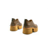 Mica cerato camel sandalias de plataforma de cuero hechas a mano - Cooperative Handmade