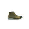 Ocho verde olivo negro mate detalles beige botines de cuero hechos a mano - Cooperative Handmade