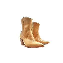 Pour Nina ranger caramelo botas de cuero hechas a mano - Cooperative Handmade