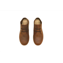 Chavo Sport marrón graso elástico zapatos de cuero hechos a mano - Cooperative Handmade