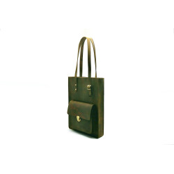 Nómada Bag verde graso bolso de cuero hecho a mano - Cooperative Handmade