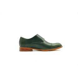 Ugo alamo verde Double Monkstrap zapatos de cuero hechos a mano - Cooperative Handmade