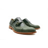 Ugo alamo verde Double Monkstrap zapatos de cuero hechos a mano - Cooperative Handmade