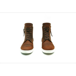 Tato marrón graso blanco botines de cuero hechos a mano - Cooperative Handmade