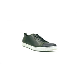 Baires alamo verde napa negro blanco zapatillas de cuero hechas a mano - Cooperative Handmade