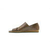 Nuna B cerato camel negro beige sandalias de cuero hechas a mano - Cooperative Handmade