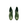 Hache verde alamo negro botines de cuero hechos a mano - Cooperative Handmade