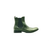 Hache verde alamo negro botines de cuero hechos a mano - Cooperative Handmade