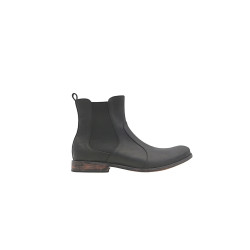 Hache negro mate botines de cuero hechos a mano - Cooperative Handmade