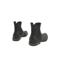 Hache negro mate botines de cuero hechos a mano - Cooperative Handmade