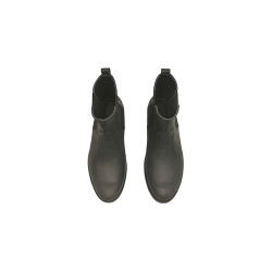 Hache negro mate botines de cuero hechos a mano - Cooperative Handmade