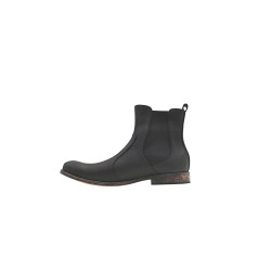 Hache negro mate botines de cuero hechos a mano - Cooperative Handmade