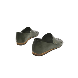 Nuna B alamo verde negro beige sandalias de cuero hechas a mano - Cooperative Handmade