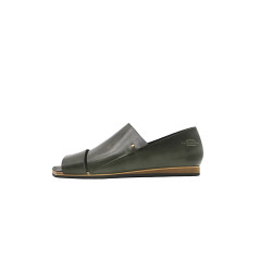 Nuna B alamo verde negro beige sandalias de cuero hechas a mano - Cooperative Handmade