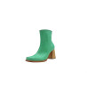 Lulú verde cian botines de cuero hechos a mano  - Cooperative Handmade