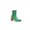 Lulú verde cian botines de cuero hechos a mano  - Cooperative Handmade