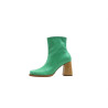 Lulú verde cian botines de cuero hechos a mano  - Cooperative Handmade