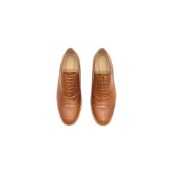 Satie alamo caramelo zapatos de cuero hechos a mano - Cooperative Handmade