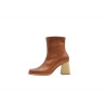 Lulú alamo caramelo natural botines de cuero hechos a mano - Cooperative Handmade