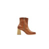 Lulú alamo caramelo natural botines de cuero hechos a mano - Cooperative Handmade