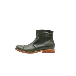 LA69 álamo verde botines de cuero botines hechos a mano - Cooperative Handmade